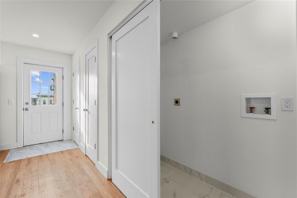 Interior, Marble, Recessed Lighting, Wood Texture Flooring