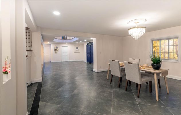 Chandelier, Dining room, Interior, Recessed Lighting
