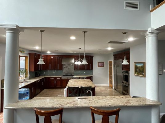 Interior, Kitchen, Pendant Lights, Recessed Lighting, Stainless Steel Appliances