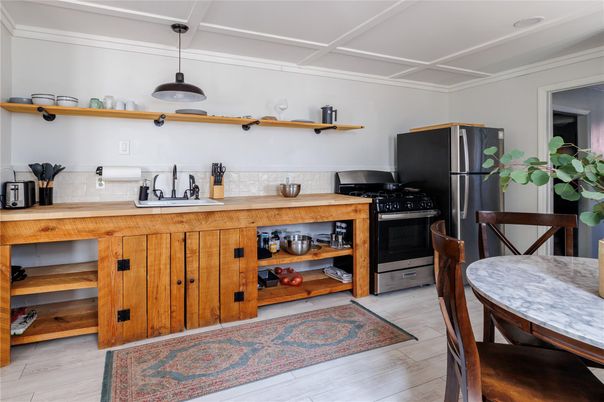 Interior, Kitchen, Wood Texture Flooring