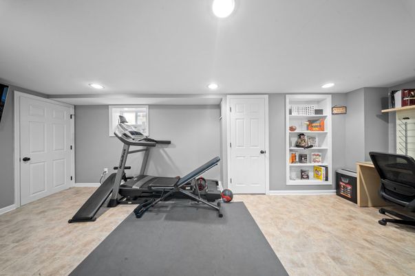 Fitness Equipment, Interior, Recessed Lighting