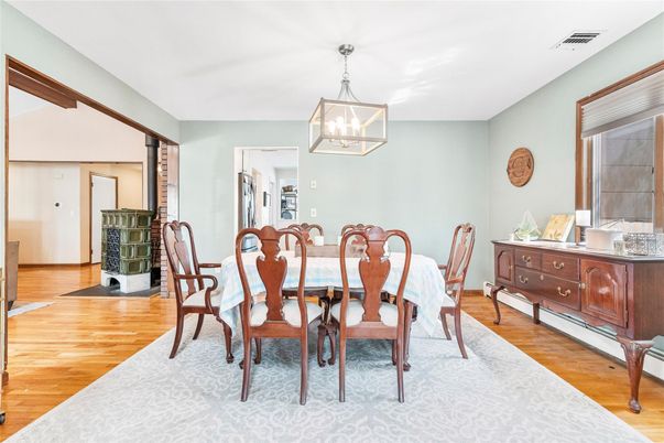 Dining room, Interior, Wood Texture Flooring
