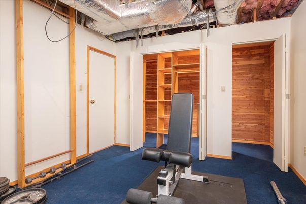 Fitness Equipment, Interior, Wooden Walls