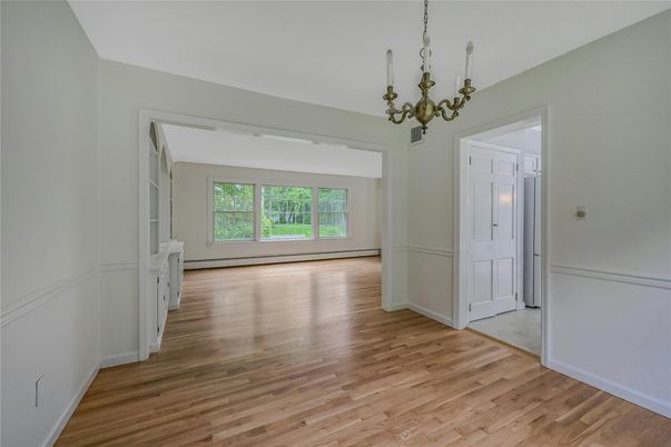 Chandelier, Empty room, Interior, Wood Texture Flooring