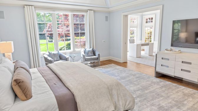 Bedroom, Interior, Wood Texture Flooring