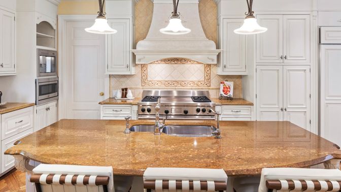 Interior, Kitchen, Pendant Lights, Stainless Steel Appliances, Wood Texture Flooring