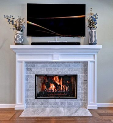 Fireplace, Interior, Wood Texture Flooring
