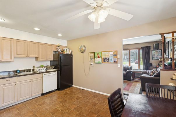 Dining room, Interior, Kitchen, Living room, Recessed Lighting