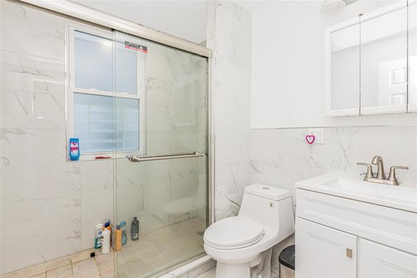 Bathroom, Glass Shower, Interior, Marble Walls