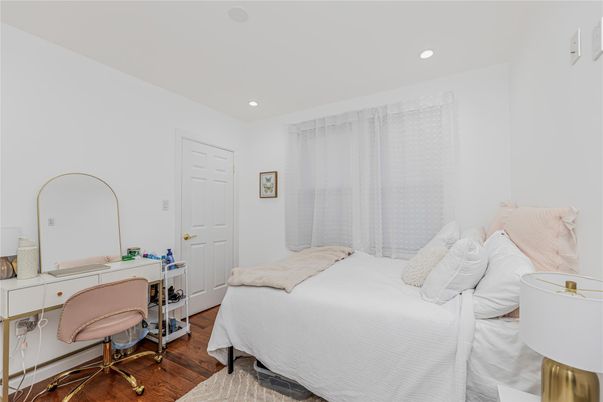 Bedroom, Home Office, Interior, Recessed Lighting, Wood Texture Flooring