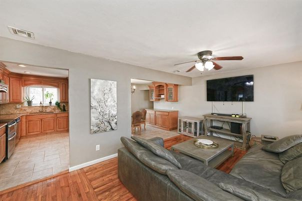 Interior, Kitchen, Living room, Wood Texture Flooring