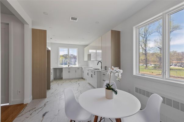 Dining room, Interior, Kitchen, Marble, Recessed Lighting