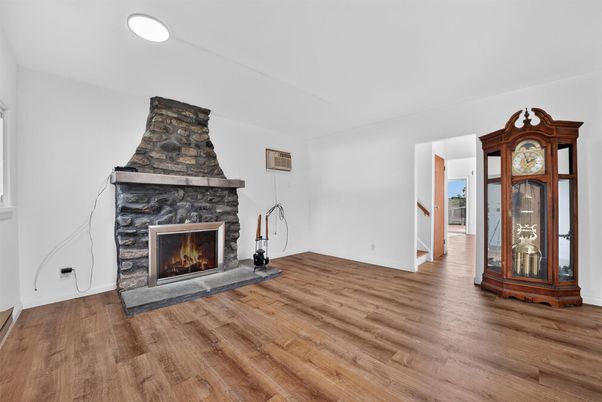 Fireplace, Interior, Wood Texture Flooring