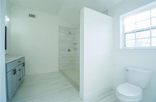 Bathroom, Glass Shower, Interior, Marble, Marble Walls
