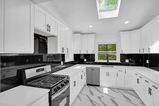 Interior, Kitchen, Marble, Recessed Lighting, Stainless Steel Appliances