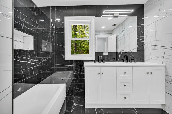 Interior, Kitchen, Marble, Marble Walls, Recessed Lighting