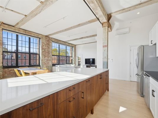 Interior, Kitchen, Recessed Lighting, Wooden Beams, Wood Texture Flooring