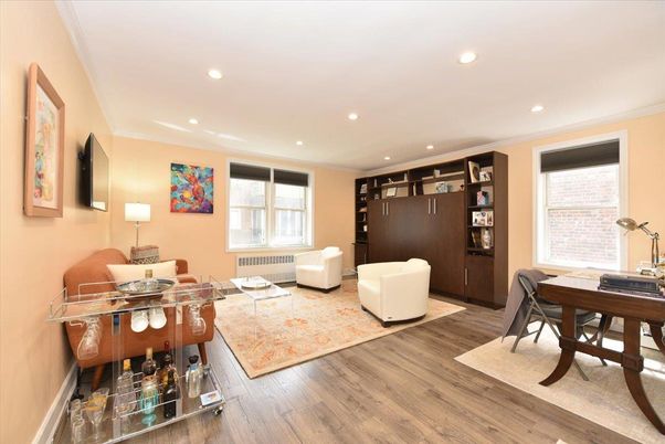 Home Office, Interior, Living room, Recessed Lighting, Wood Texture Flooring