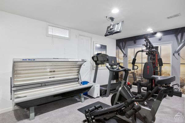 Fitness Equipment, Interior, Recessed Lighting