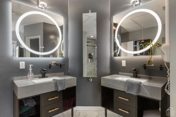 Bathroom, Dual Sink Vanities, Interior, Marble
