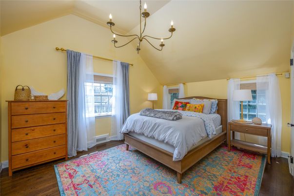 Bedroom, Chandelier, Interior, Wood Texture Flooring
