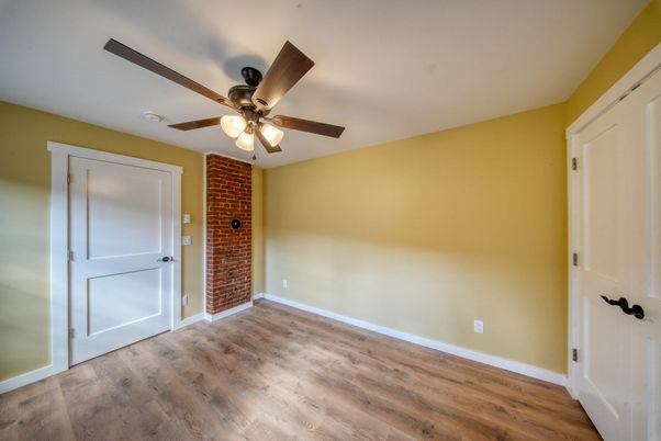 Empty room, Interior, Stone Walls, Wood Texture Flooring