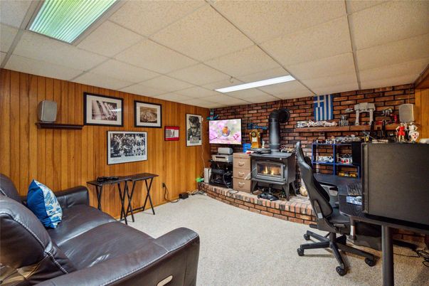 Home Office, Interior, Stone Walls, Wooden Walls