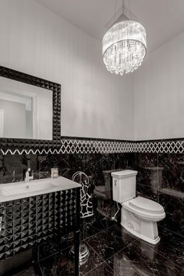 Bathroom, Chandelier, Interior, Marble