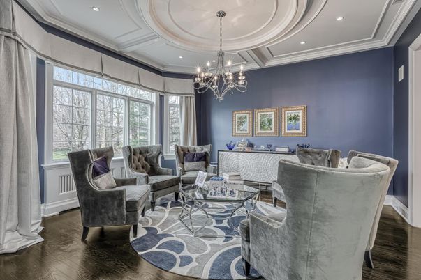 Chandelier, Interior, Living room, Recessed Lighting, Wood Texture Flooring
