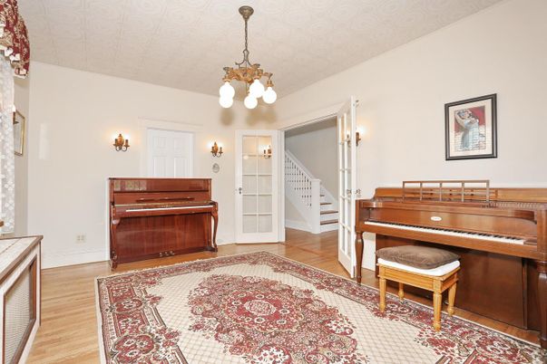 Interior, Pendant Lights, Piano, Wood Texture Flooring