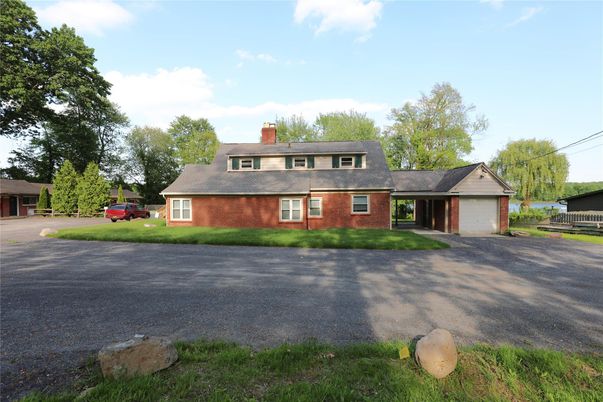Attached, Detached Garage, Exterior, Facade, Brick Facade, Cape Cod