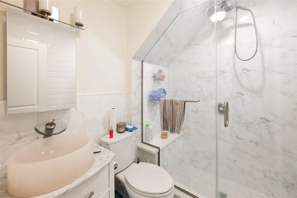 Bathroom, Glass Shower, Interior, Marble Walls