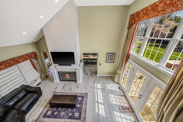Fireplace, Interior, Living room, Recessed Lighting