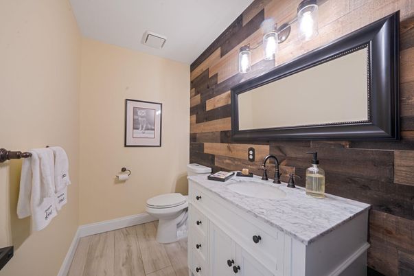 Bathroom, Interior, Wood Texture Flooring, Wooden Walls