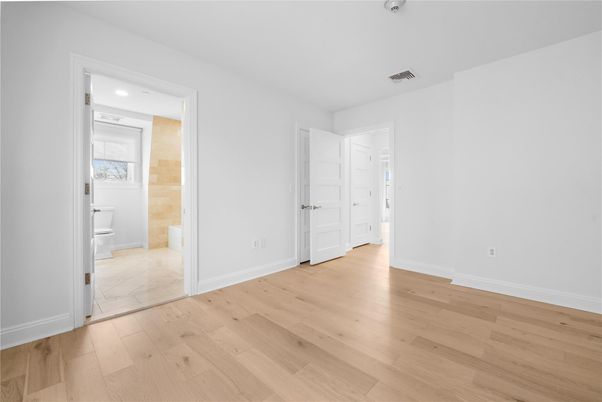 Bathroom, Empty room, Interior, Marble, Recessed Lighting, Wood Texture Flooring