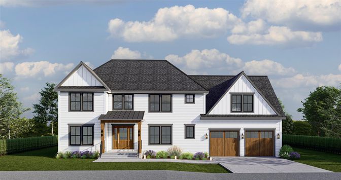 Attached, Exterior, Facade, Farmhouse