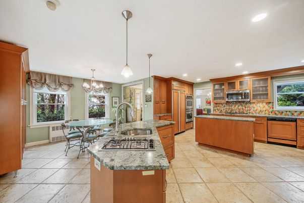Dining room, Interior, Kitchen, Pendant Lights, Recessed Lighting, Stainless Steel Appliances