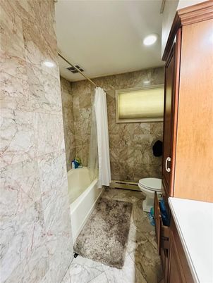 Bathroom, Interior, Marble, Marble Walls, Recessed Lighting