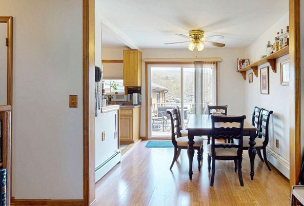 Dining room, Interior, Wood Texture Flooring
