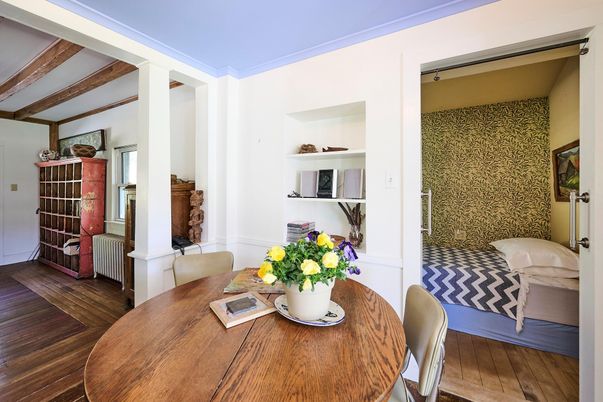 Dining room, Interior, Wooden Beams, Wood Texture Flooring