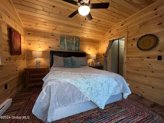 Bedroom, Interior, Wooden Ceilings, Wood Texture Flooring, Wooden Walls