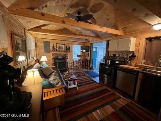 Fireplace, Interior, Kitchen, Living room, Wooden Beams, Wooden Ceilings, Wood Texture Flooring, Wooden Walls