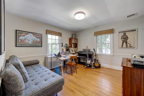 Home Office, Interior, Piano, Wood Texture Flooring