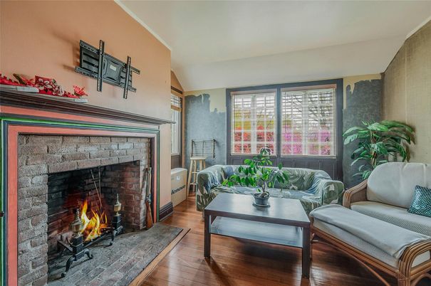 Fireplace, Interior, Wood Texture Flooring