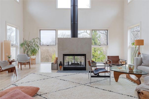 Fireplace, Interior, Wood Texture Flooring