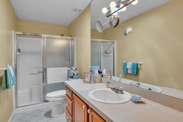 Bathroom, Dual Sink Vanities, Glass Shower, Interior