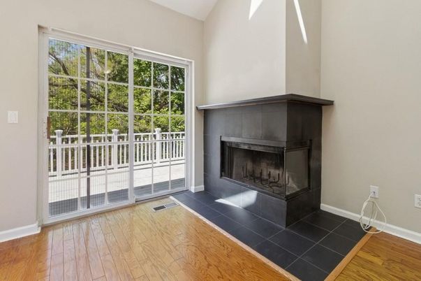 Fireplace, Interior, Wood Texture Flooring