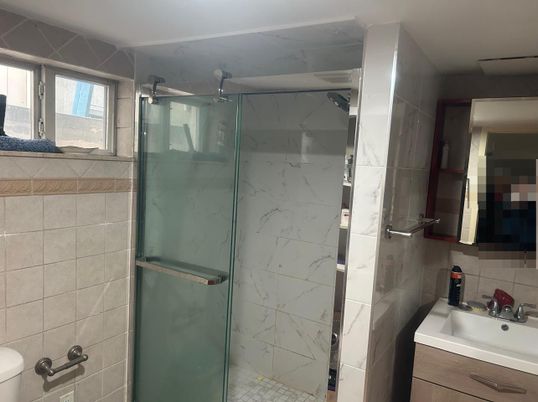 Bathroom, Glass Shower, Interior, Marble Walls