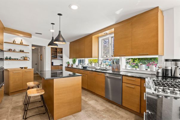 Interior, Kitchen, Pendant Lights, Recessed Lighting, Stainless Steel Appliances