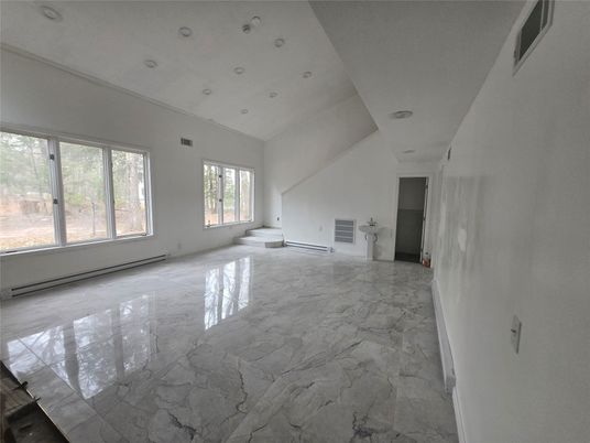 Empty room, Interior, Marble, Recessed Lighting